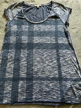Burberry Blue and White Short Sleeve Tee